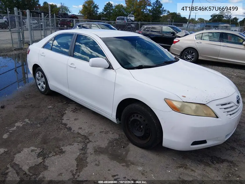 2007 Toyota Camry Le VIN 4T1BE46K57U669499 фото 2