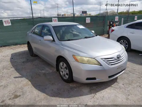 4T1BE46K07U669961 — 2007 Toyota Camry, Естественный износ, фото до ремонта