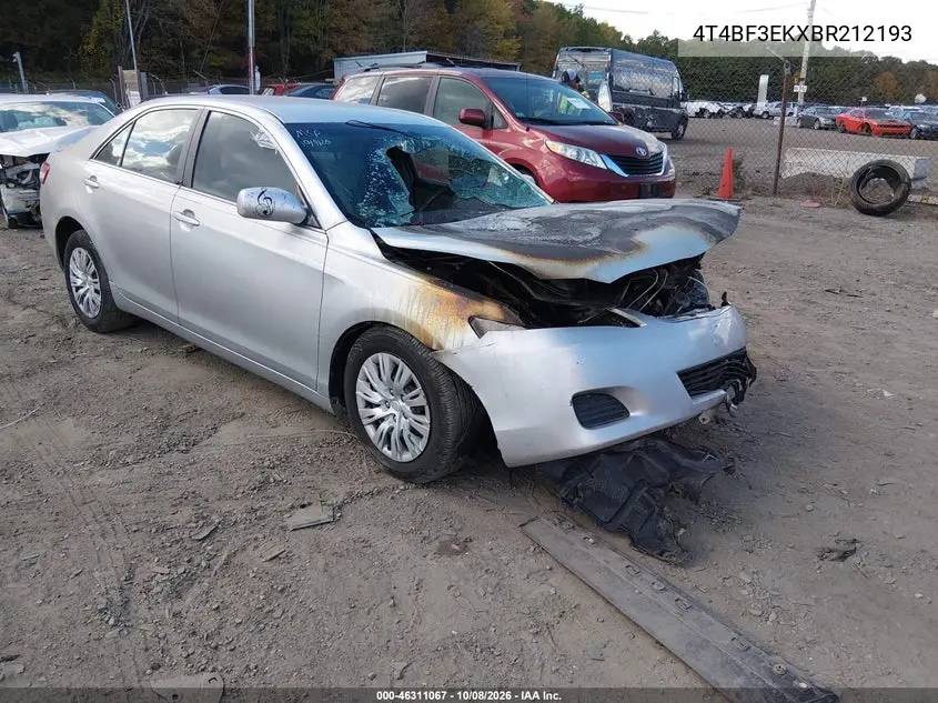 2011 Toyota Camry Le VIN 4T4BF3EKXBR212193 фото 1