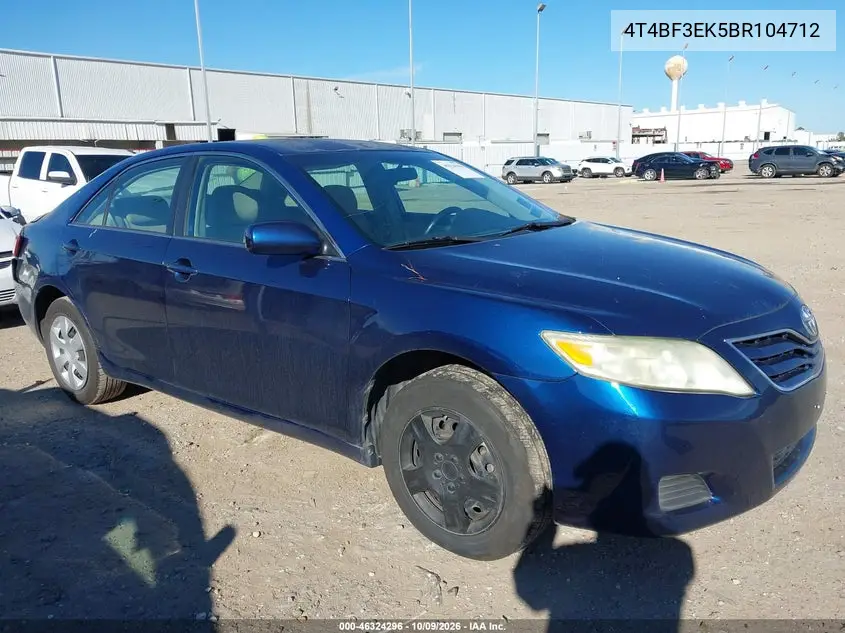 2011 Toyota Camry VIN 4T4BF3EK5BR104712 фото 2