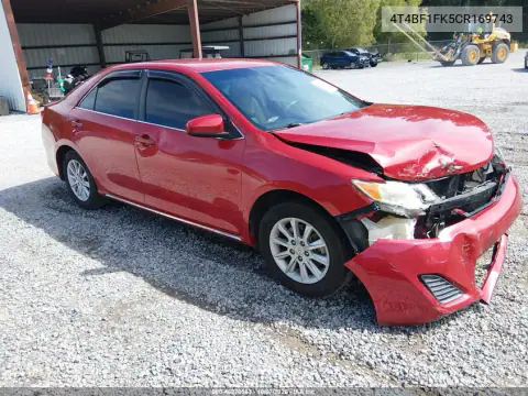 2012 Toyota Camry Le VIN 4T4BF1FK5CR169743 фото 2