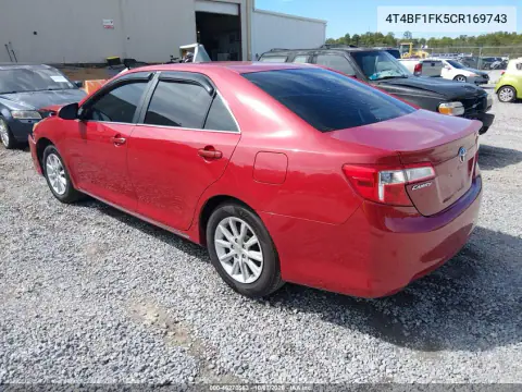 2012 Toyota Camry Le VIN 4T4BF1FK5CR169743 фото 4