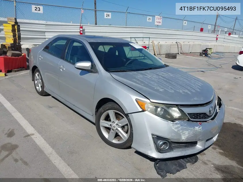 2012 Toyota Camry Se VIN 4T1BF1FK7CU095493 фото 2