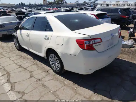 4T1BF1FK3CU581511 — 2012 Toyota Camry, Передняя часть, фото до ремонта