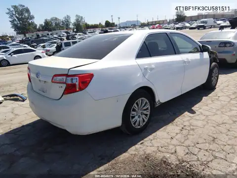 4T1BF1FK3CU581511 — 2012 Toyota Camry, фото 5 с аукциона IAAI, Передняя часть