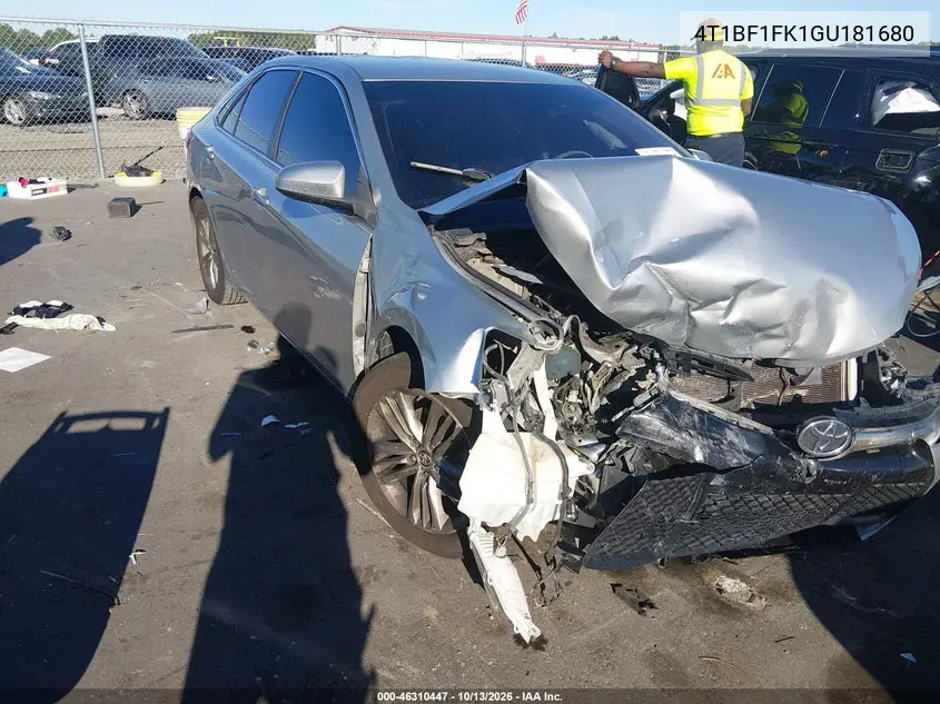 2016 Toyota Camry Se VIN 4T1BF1FK1GU181680 фото 1