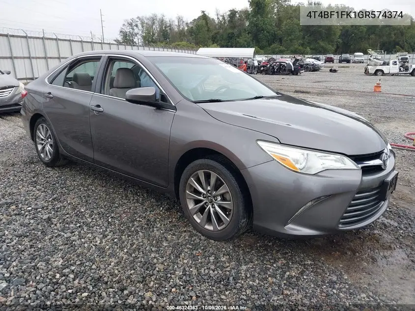 2016 Toyota Camry Xle VIN 4T4BF1FK1GR574374 фото 2