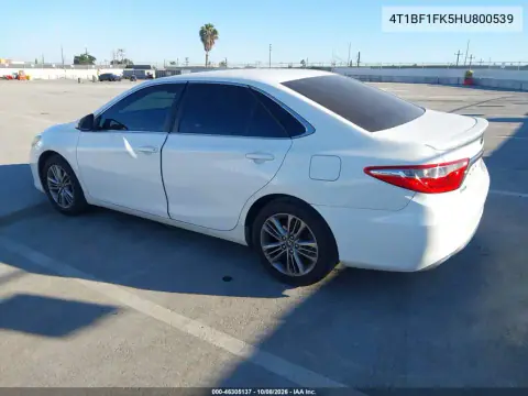 2017 Toyota Camry Se VIN 4T1BF1FK5HU800539 фото 4
