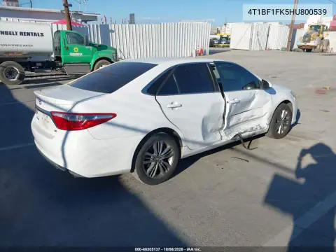 2017 Toyota Camry Se VIN 4T1BF1FK5HU800539 фото 5