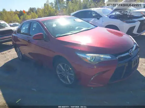 2017 Toyota Camry Se VIN 4T1BF1FK0HU649951 фото 2