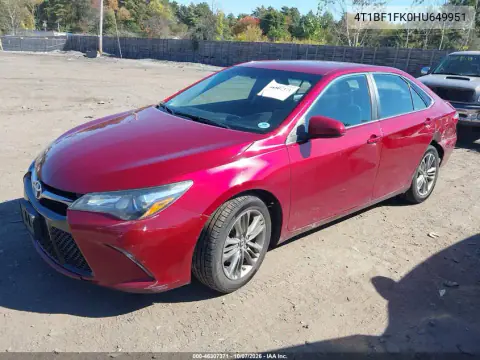 2017 Toyota Camry Se VIN 4T1BF1FK0HU649951 фото 3