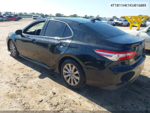 4T1B11HK1KU816885 — 2019 Toyota Camry, фото 4 с аукциона IAAI, Передняя часть
