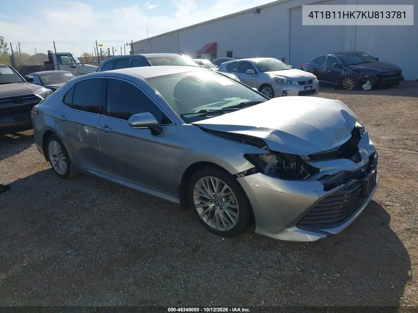 2019 Toyota Camry Xle VIN 4T1B11HK7KU813781 фото 1