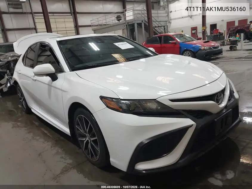 2021 Toyota Camry Se VIN 4T1T11AK1MU536160 фото 2