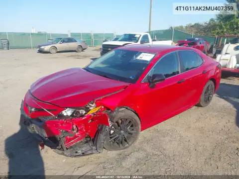 4T1G11AK2MU407359 — 2021 Toyota Camry, фото 2 с аукциона IAAI, Передняя часть