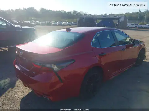 4T1G11AK2MU407359 — 2021 Toyota Camry, фото 4 с аукциона IAAI, Передняя часть