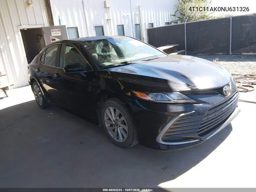 2022 Toyota Camry Le VIN 4T1C11AK0NU631326 фото 2