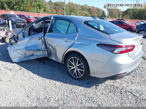 2022 Toyota Camry Xle Hybrid VIN 4T1F31AK7NU578163 фото 3