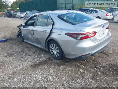 2022 Toyota Camry Le Hybrid VIN 4T1C31AK0NU592733 фото 4