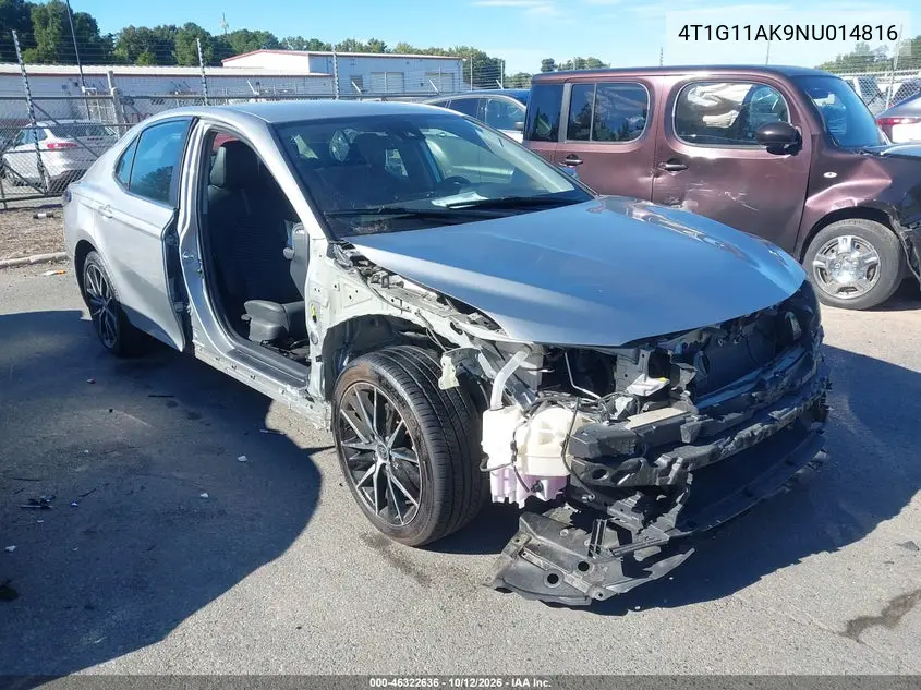 2022 Toyota Camry Se VIN 4T1G11AK9NU014816 фото 2