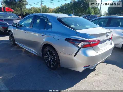 2022 Toyota Camry Se VIN 4T1G11AK9NU014816 фото 4