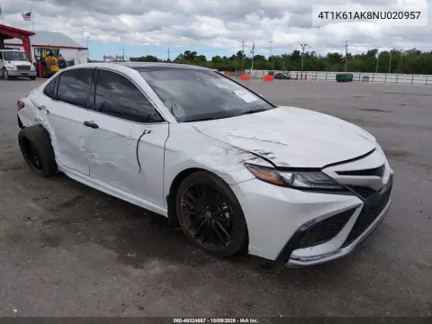 4T1K61AK8NU020957 — 2022 Toyota Camry, Правая сторона, фото до ремонта