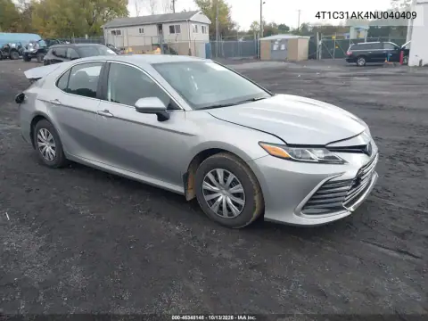 4T1C31AK4NU040409 — 2022 Toyota Camry, Сзади, фото до ремонта