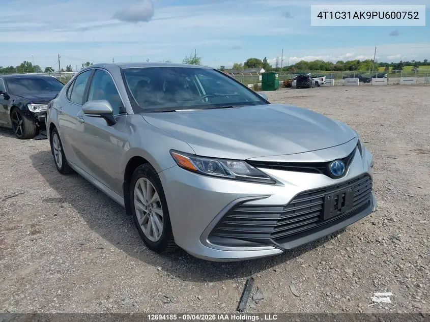 2023 Toyota Camry Hybrid Le VIN 4T1C31AK9PU600752 фото 2