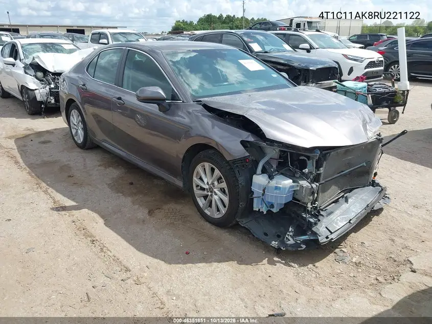 4T1C11AK8RU221122 — 2024 Toyota Camry, фото 2 с аукциона IAAI, Передняя часть