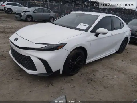 2025 Toyota Camry Se VIN 4T1DAACK4SU110994 фото 2