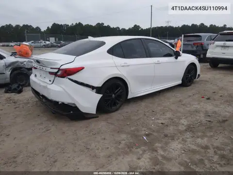 2025 Toyota Camry Se VIN 4T1DAACK4SU110994 фото 4