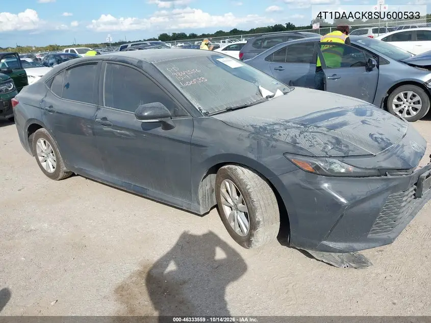 4T1DAACK8SU600533 — 2025 Toyota Camry, фото 2 с аукциона IAAI, Передняя часть слева