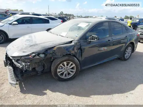 4T1DAACK8SU600533 — 2025 Toyota Camry, фото 3 с аукциона IAAI, Передняя часть слева