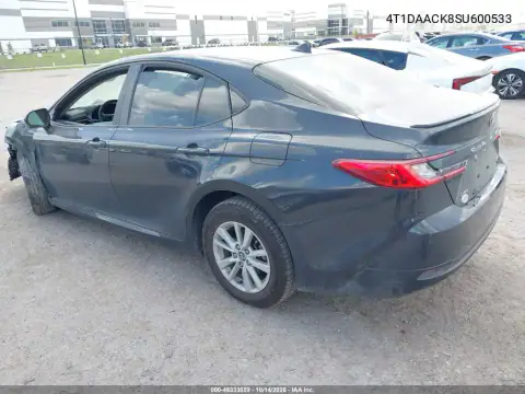 4T1DAACK8SU600533 — 2025 Toyota Camry, фото 4 с аукциона IAAI, Передняя часть слева