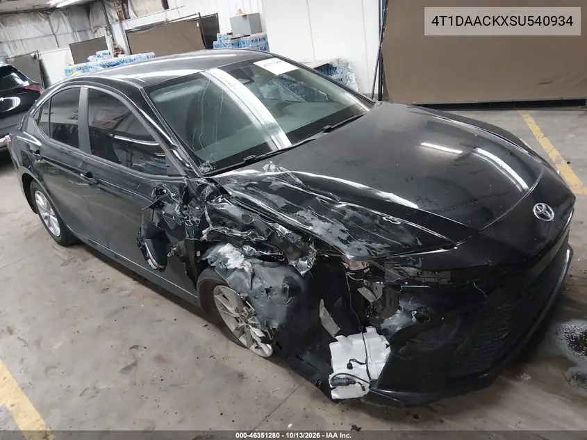 2025 Toyota Camry Le VIN 4T1DAACKXSU540934 фото 1