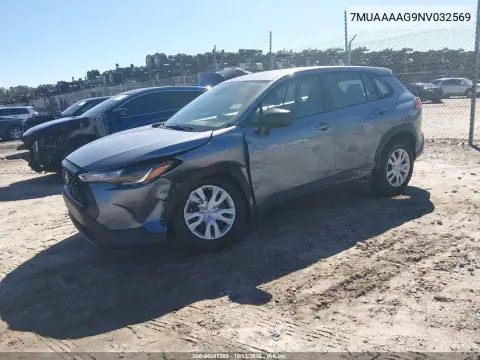 7MUAAAAG9NV032569 — 2022 Toyota Corolla Cross, фото 3 с аукциона IAAI, Передняя часть
