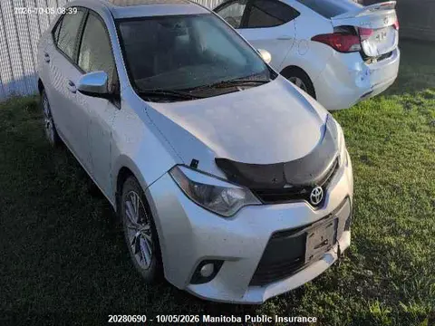 2T1BURHEXEC212547 — 2014 Toyota Corolla LE, Град (Hail), фото до ремонта