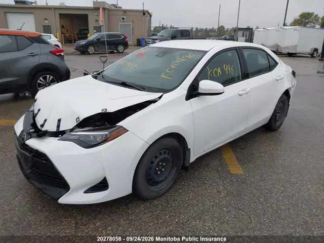 2T1BURHE9KC131857 — 2019 Toyota Corolla LE, фото 2 с аукциона IAAI 29.09.2026, Передняя часть