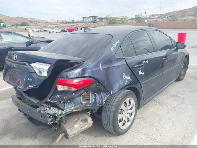 JTDEPRAE5LJ000848 — 2020 Toyota Corolla LE, фото 4 с аукциона IAAI 30.09.2026, Задняя часть