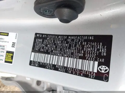 2021 Toyota COROLLA LE VIN 5YFEPMAE1MP225056 фото 9