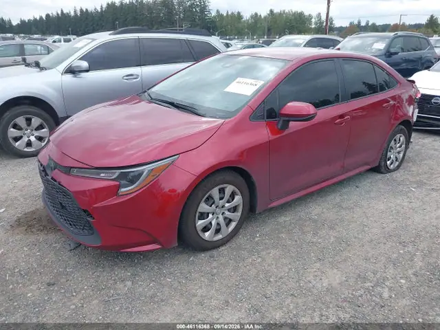 JTDEPMAE7NJ222717 — 2022 Toyota Corolla LE, фото 2 с аукциона IAAI 30.09.2026, Передняя и задняя части