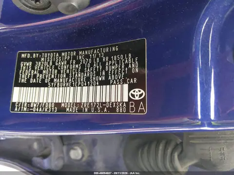 2014 Toyota Corolla S Plus VIN 5YFBURHE1EP041204 фото 9