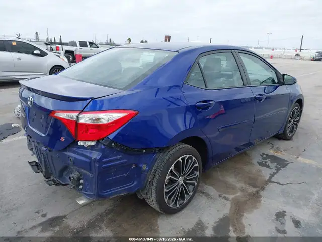 5YFBURHE0GP367949 — 2016 Toyota Corolla S Plus, фото 4 с аукциона IAAI 14.10.2026, Задняя часть