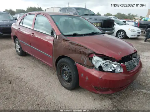 1NXBR32E03Z101394 — 2003 Toyota Corolla, Естественный износ, фото до ремонта