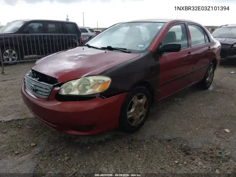 2003 Toyota Corolla Ce VIN 1NXBR32E03Z101394 фото 3