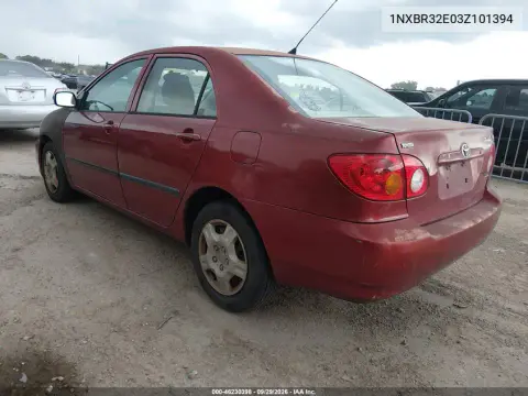2003 Toyota Corolla Ce VIN 1NXBR32E03Z101394 фото 4