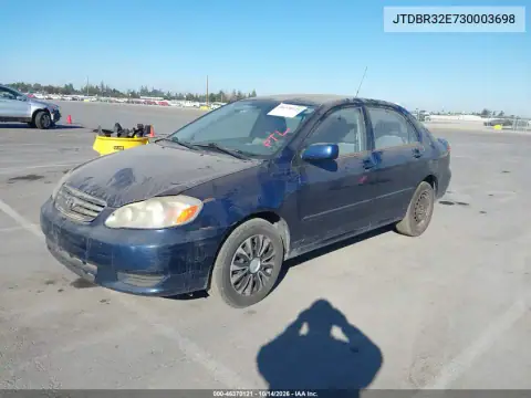 JTDBR32E730003698 — 2003 Toyota Corolla, фото 3 с аукциона IAAI, Естественный износ