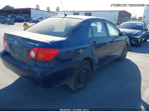 JTDBR32E730003698 — 2003 Toyota Corolla, фото 5 с аукциона IAAI, Естественный износ
