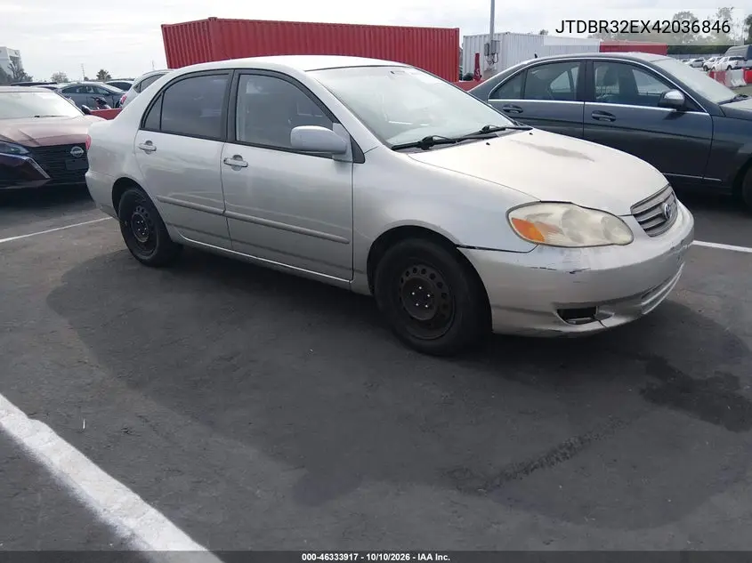 2004 Toyota Corolla Le VIN JTDBR32EX42036846 фото 2