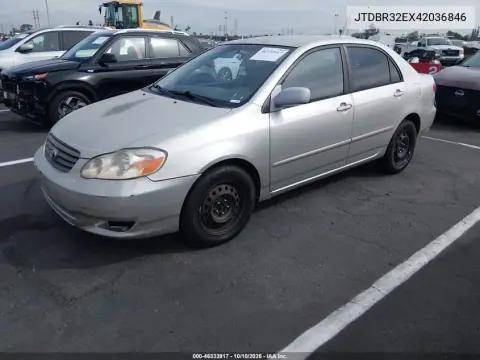 2004 Toyota Corolla Le VIN JTDBR32EX42036846 фото 3